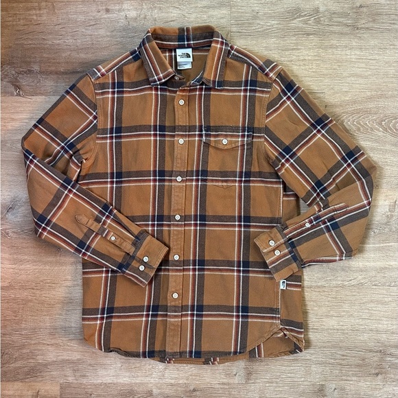 100% Cotton Mid Weight The North Face Arroyo Plaid Button Down Long Sleeve Small - Picture 2 of 7